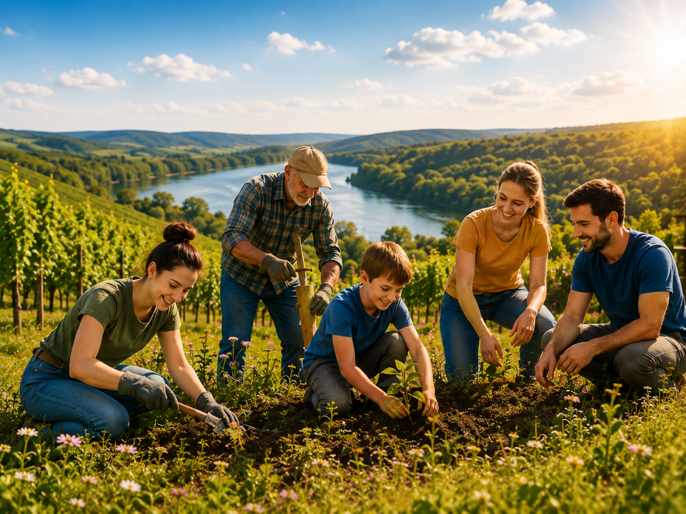 Menschen bei der Gartenarbeit